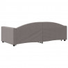 Sofa rozsuwana z szufladami, taupe, 90x200 cm, tkanina