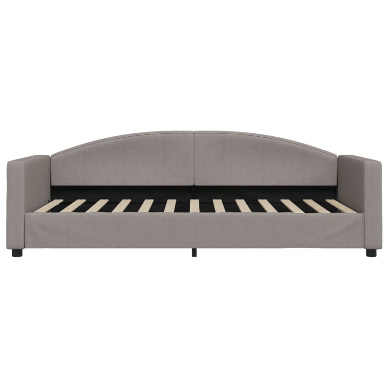Sofa rozsuwana z szufladami, taupe, 90x200 cm, tkanina