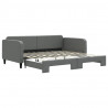Sofa rozsuwana, ciemnoszara, 100x200 cm, tkanina