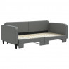 Sofa rozsuwana, ciemnoszara, 100x200 cm, tkanina