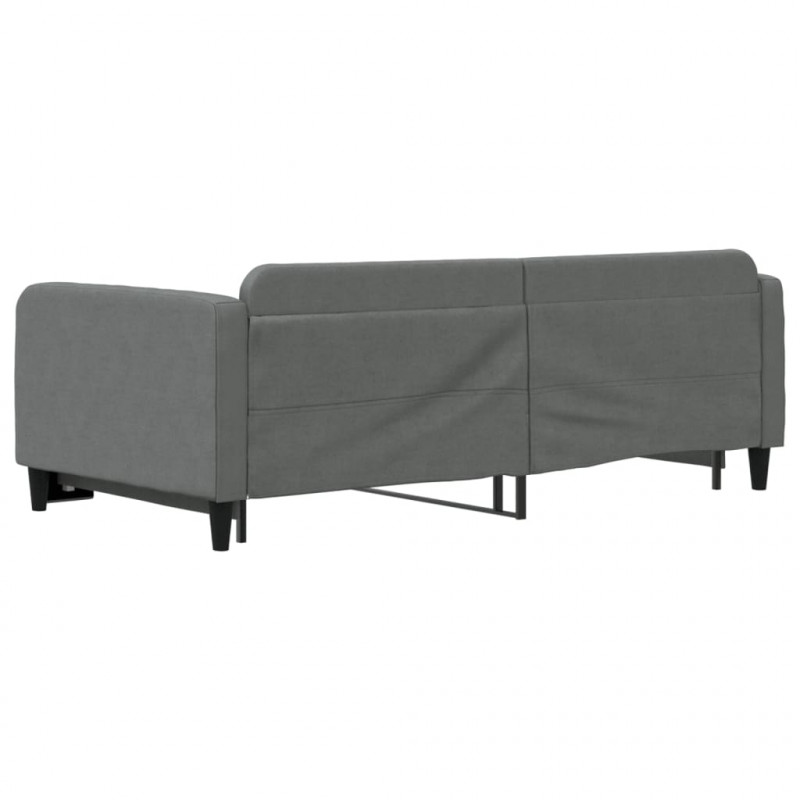 Sofa rozsuwana, ciemnoszara, 100x200 cm, tkanina