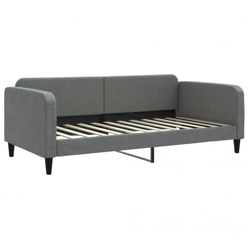 Sofa rozsuwana, ciemnoszara, 100x200 cm, tkanina