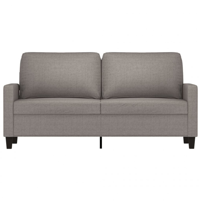 Sofa 2-osobowa, kolor taupe, 140 cm, tapicerowana tkaniną