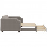 Sofa rozsuwana z szufladami, taupe, 90x200 cm, tkanina