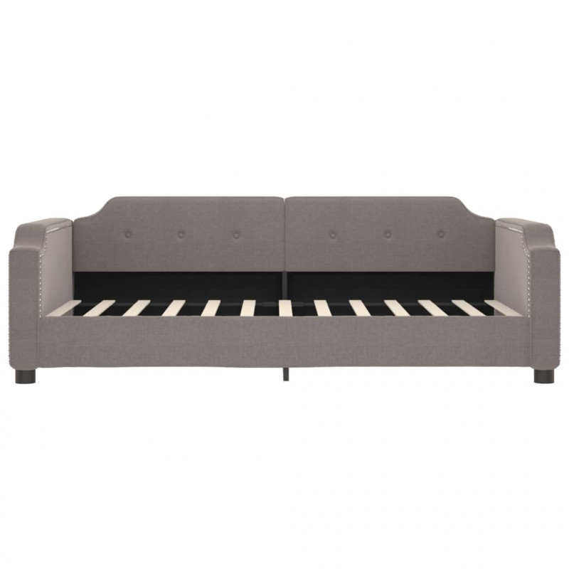 Sofa rozsuwana z szufladami, taupe, 90x200 cm, tkanina