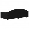 Sofa rozsuwana z szufladami, czarna, 90x200 cm, tkanina