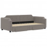 Sofa rozsuwana z szufladami, taupe, 100x200 cm, tkanina