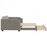 Sofa rozsuwana z szufladami, taupe, 100x200 cm, tkanina