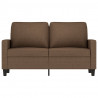 Sofa 2-osobowa, brązowa, 120 cm, tapicerowana tkaniną