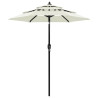 3-poziomowy parasol na aluminiowym słupku, piaskowy, 2 m