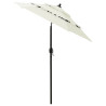 3-poziomowy parasol na aluminiowym słupku, piaskowy, 2 m