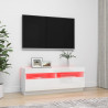 Szafka TV z oświetleniem LED, biel z połyskiem, 100x35x40 cm