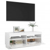 Szafka TV z oświetleniem LED, biel z połyskiem, 100x35x40 cm