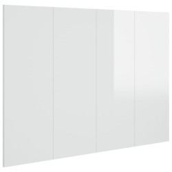 Wezgłowie łóżka, biel z połyskiem, 120x1,5x80 cm