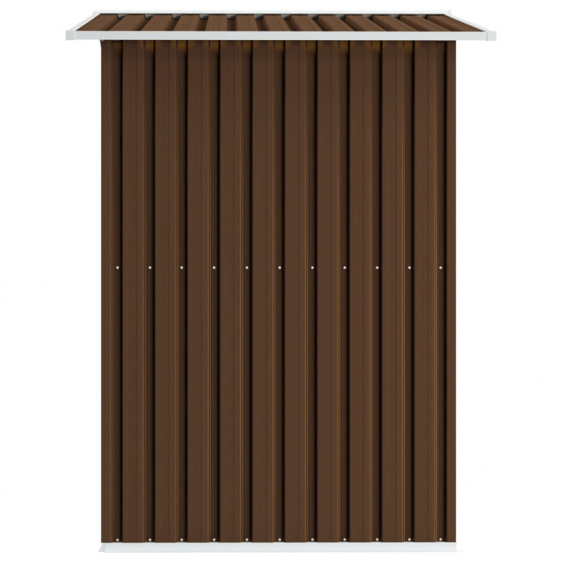 Szopa ogrodowa, brązowa, 204 x 132 x 186 cm, stalowa