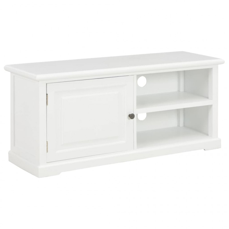 Szafka pod TV, biała, 90x30x40 cm, drewniana