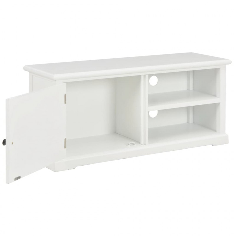 Szafka pod TV, biała, 90x30x40 cm, drewniana