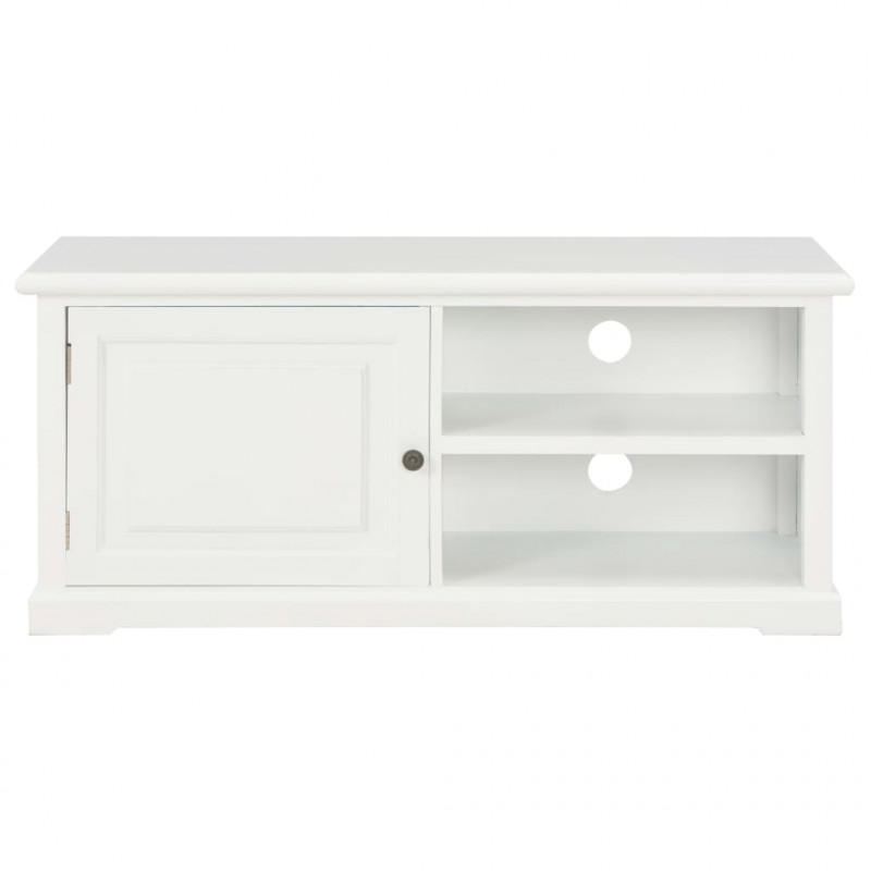Szafka pod TV, biała, 90x30x40 cm, drewniana