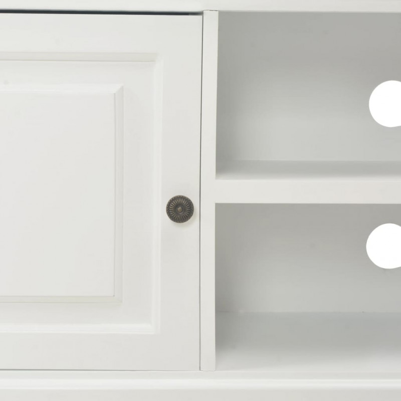 Szafka pod TV, biała, 90x30x40 cm, drewniana