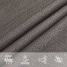 Żagiel przeciwsłoneczny, 160 g/m², antracytowy, 3x4x5 m, HDPE
