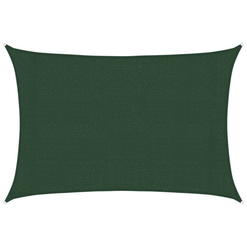 Żagiel przeciwsłoneczny, 160 g/m², ciemnozielony, 3x4,5 m, HDPE