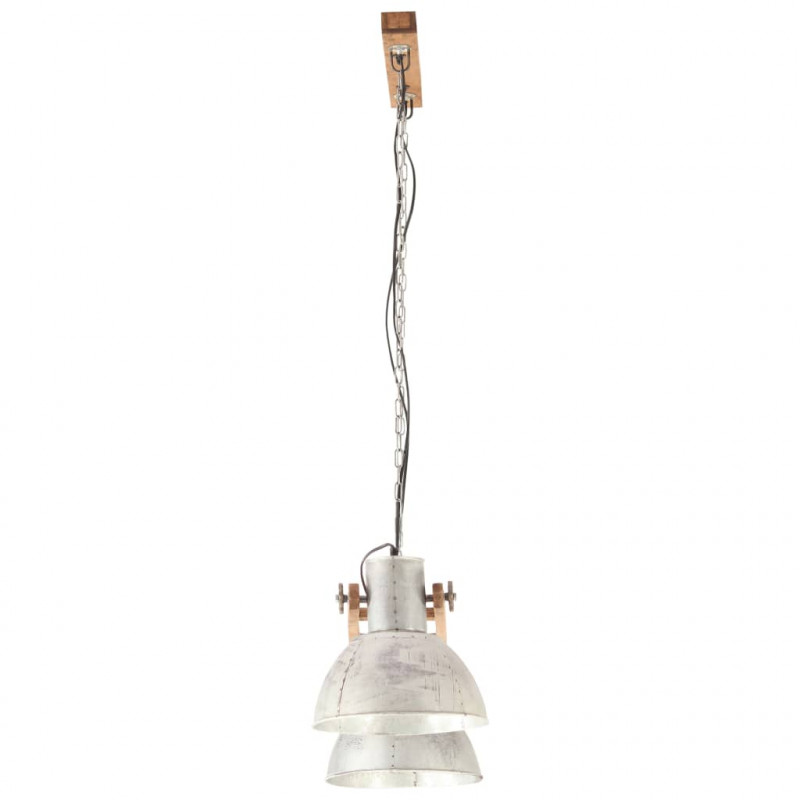 Industrialna lampa wisząca, 25 W, srebrna, 109 cm, E27