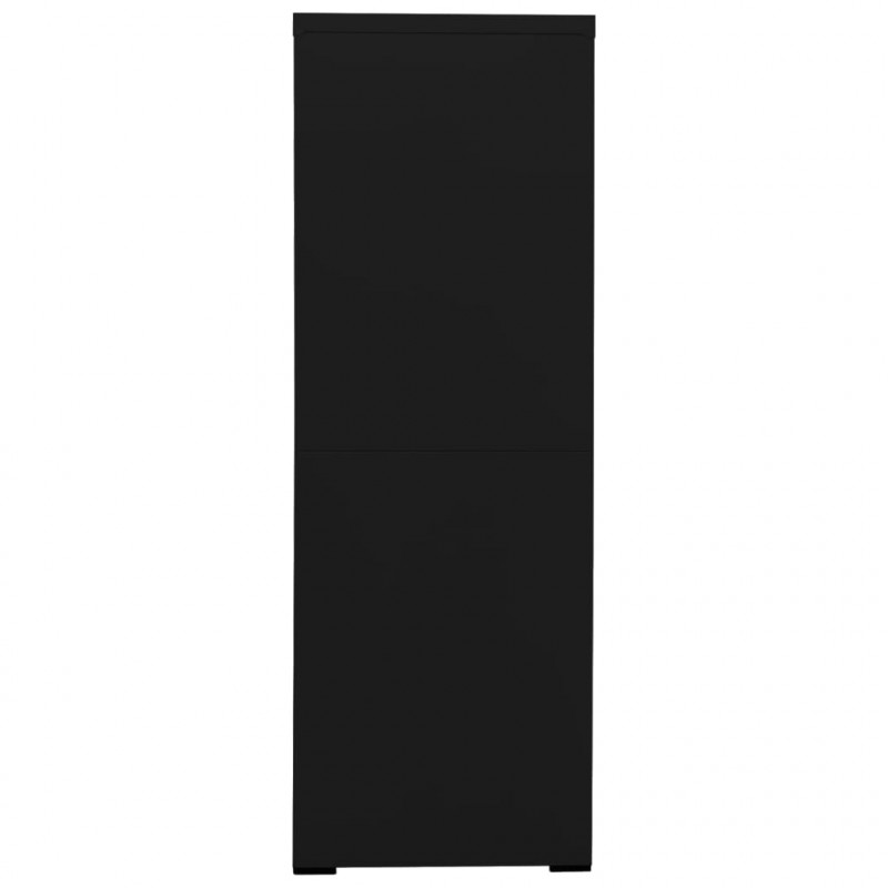 Szafka kartotekowa, czarna, 90x46x134 cm, stalowa