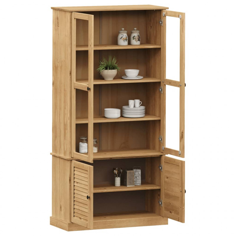 Witryna VIGO, 85x35x170 cm, lite drewno sosnowe