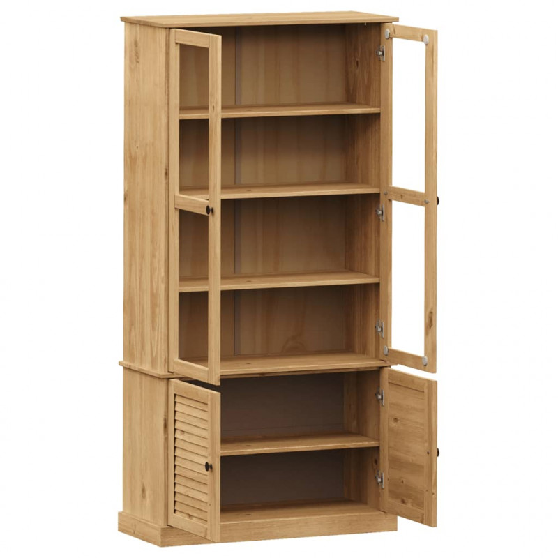 Witryna VIGO, 85x35x170 cm, lite drewno sosnowe