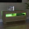 Szafka TV z oświetleniem LED, dąb sonoma, 80x35x40 cm