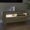 Szafka TV z oświetleniem LED, dąb sonoma, 80x35x40 cm