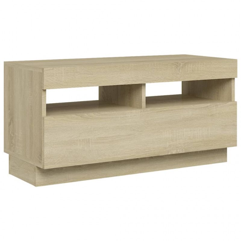 Szafka TV z oświetleniem LED, dąb sonoma, 80x35x40 cm