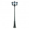 Stojąca lampa ogrodowa 3-ramienna, 215 cm, ciemnozielona/czarna