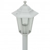 Lampy ogrodowe, 110 cm, E27, aluminium, 6 szt., białe