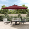 Parasol wiszący z aluminiowym słupkiem, 350 cm, bordowy