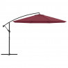 Parasol wiszący z aluminiowym słupkiem, 350 cm, bordowy