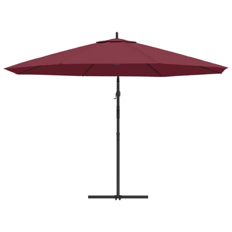Parasol wiszący z aluminiowym słupkiem, 350 cm, bordowy