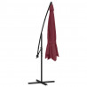 Parasol wiszący z aluminiowym słupkiem, 350 cm, bordowy
