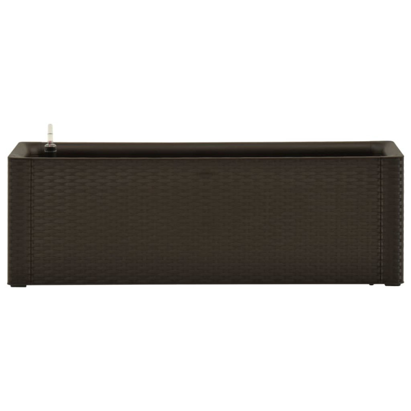 Podwyższona donica z systemem podlewania, mokka, 100x43x33 cm