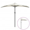 Półparasol balkonowy na słupku z aluminium, 270x144cm, piaskowy