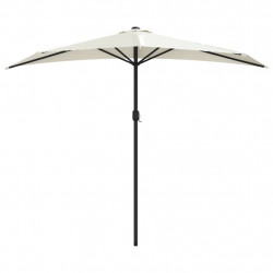 Półparasol balkonowy na słupku z aluminium, 270x144cm, piaskowy