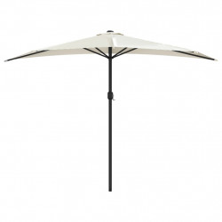 Półparasol balkonowy na słupku z aluminium, 300x155cm, piaskowy