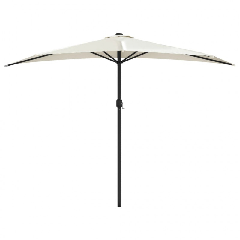 Półparasol balkonowy na słupku z aluminium, 300x155cm, piaskowy
