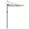 Półparasol balkonowy na słupku z aluminium, 300x155cm, piaskowy