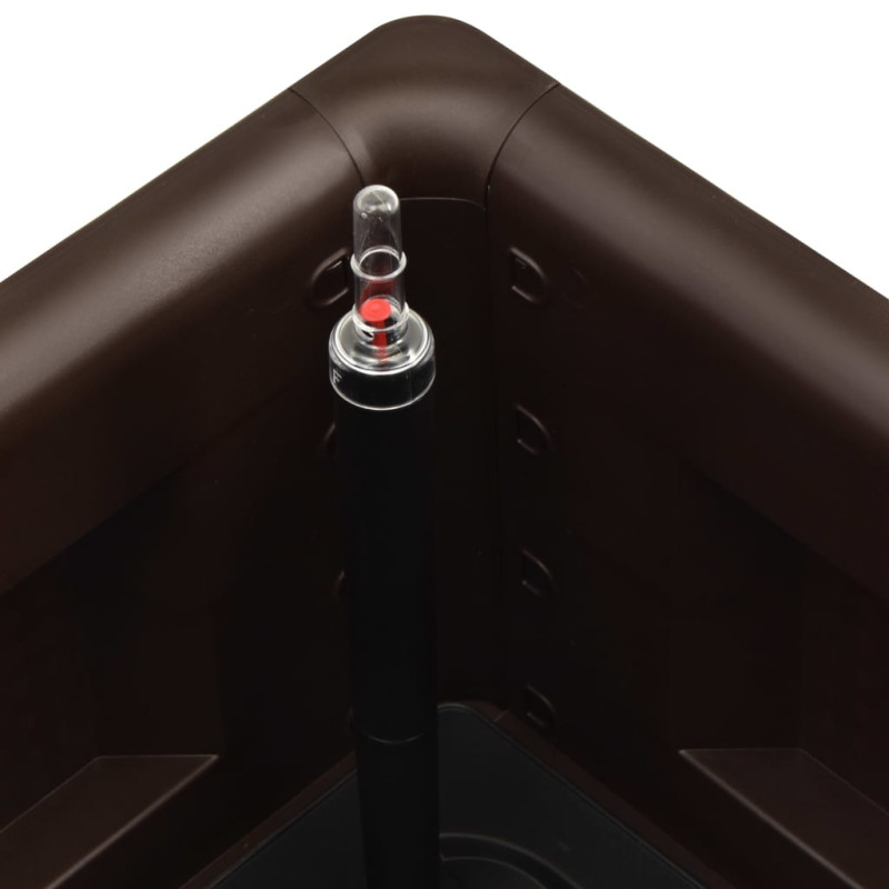 Podwyższona donica z systemem podlewania, mokka, 100x43x33 cm