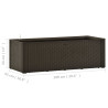 Podwyższona donica z systemem podlewania, mokka, 100x43x33 cm