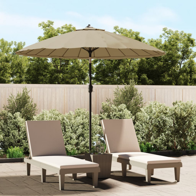 Parasol ogrodowy na słupku aluminiowym, 270 cm, taupe
