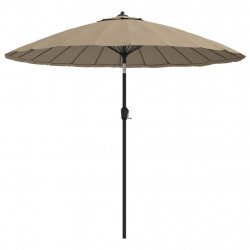 Parasol ogrodowy na słupku aluminiowym, 270 cm, taupe