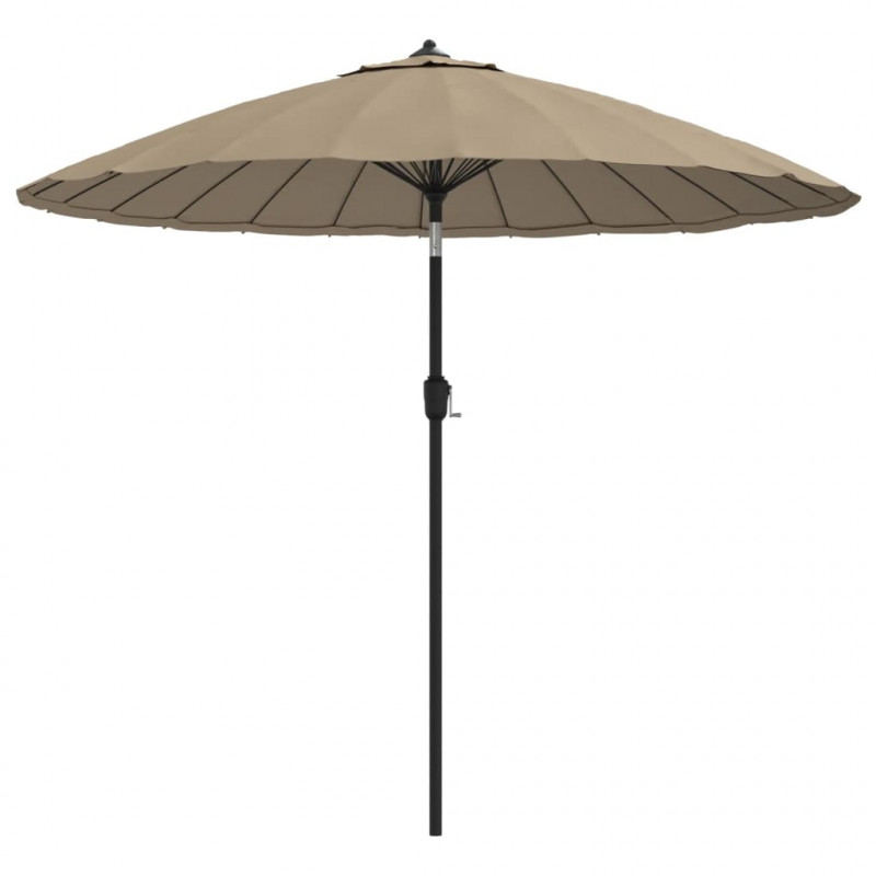 Parasol ogrodowy na słupku aluminiowym, 270 cm, taupe