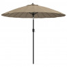 Parasol ogrodowy na słupku aluminiowym, 270 cm, taupe